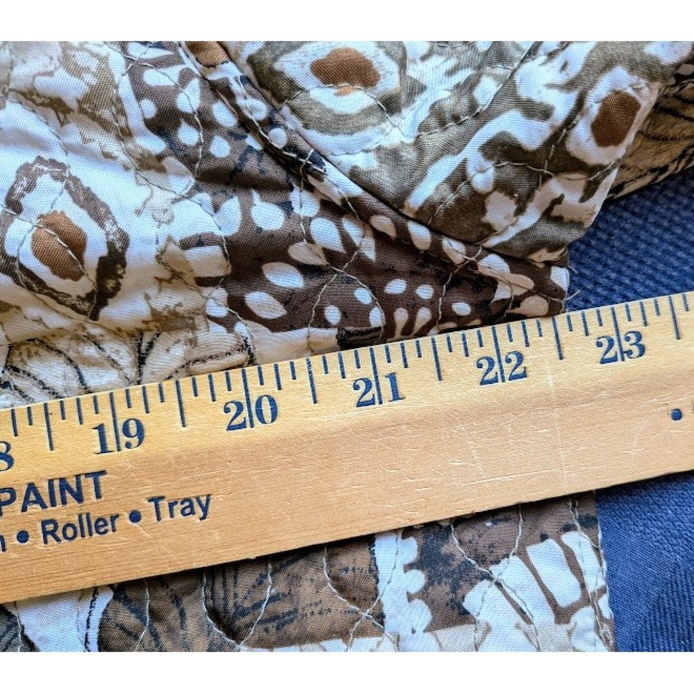 Quilted Jacket Womens L Boho Patchwork Artsy Eart… - image 5